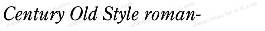 Century Old Style roman字体转换